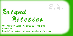 roland miletics business card